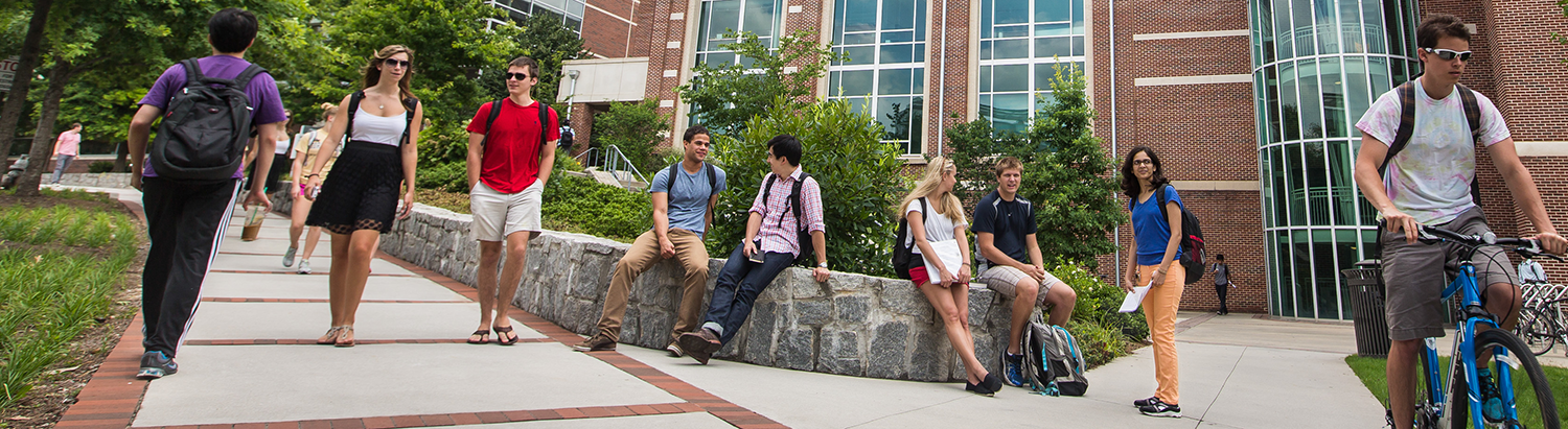 Students walking on the Georgia Tech campus.