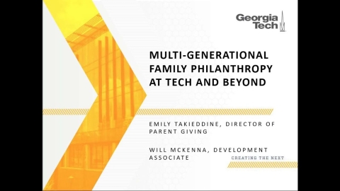 Embedded thumbnail for What&#039;s Buzzin at Georgia Tech: Multi-generational Family Philanthropy at Tech and Beyond