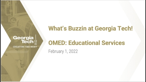 Embedded thumbnail for What&#039;s Buzzin at Georgia Tech: OMED Educational Services